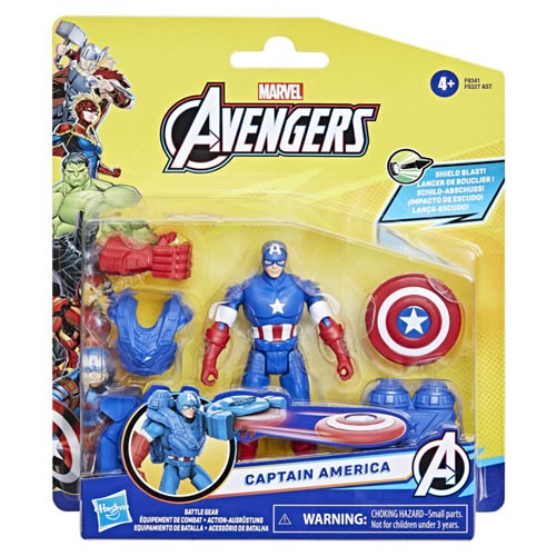 Avengers Figures - Epic Hero Series - 4" Battle Gear Captain America - 5X00