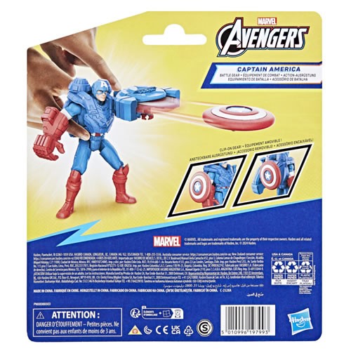 Avengers Figures - Epic Hero Series - 4" Battle Gear Captain America - 5X00