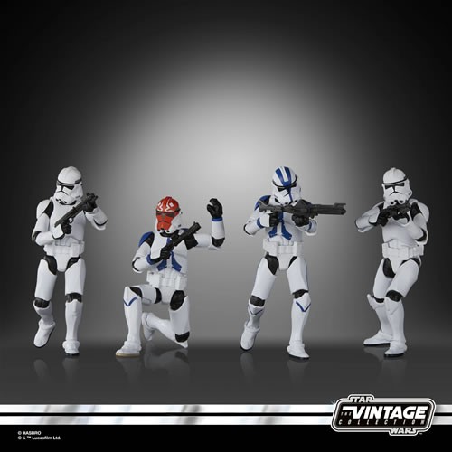 Star Wars Figures - 3.75" Vintage Collection - Ahsoka - Phase II Clone Trooper 4-Pack - 5L00