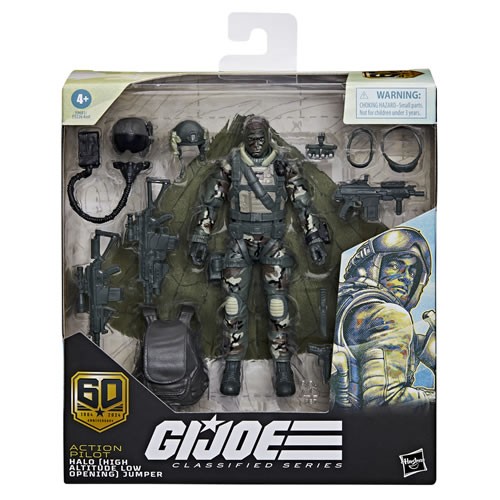 G.I. Joe Figures - 6" Classified Series - 60th Anniversary - Action Pilot - HALO Jumper - 5X00