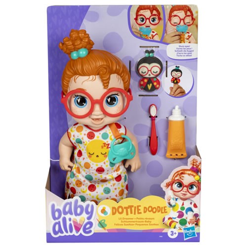 Baby Alive Dolls - Lil Dreamer - Dottie Doodle Red Hair Baby Doll - 5X00