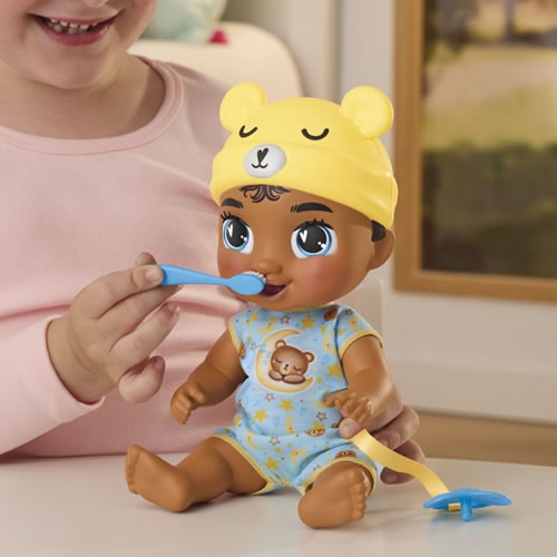 Baby Alive Dolls - Lil Dreamer - Snoozer Bear Black Hair Boy Baby Doll - 5X00