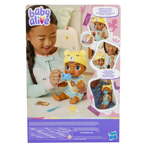 Baby Alive Dolls - Lil Dreamer - Snoozer Bear Black Hair Boy Baby Doll - 5X00