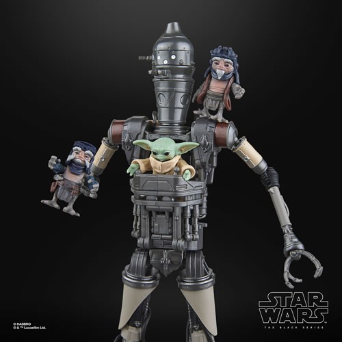 Star Wars Figures - 6" The Black Series - The Mandalorian - Deluxe IG-12 & Grogu - 5L00
