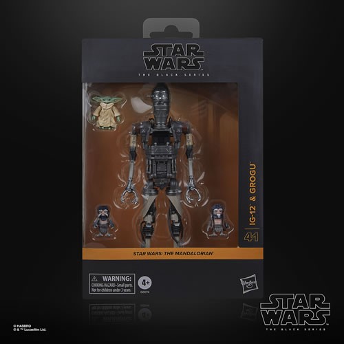 Star Wars Figures - 6" The Black Series - The Mandalorian - Deluxe IG-12 & Grogu - 5L00