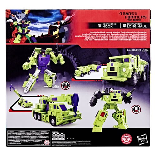 Transformers Gen Figures - Studio Series - TRA: The Movie - Constructicon Long Haul & Hook - 5L00