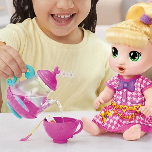 Baby Alive Dolls - Bubbly Tea Party - LaLa GooGoo Blonde Hair Baby Doll - 5X00