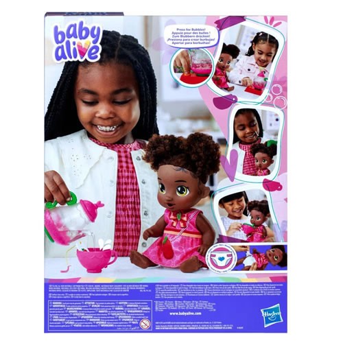Baby Alive Dolls - Bubbly Tea Party - Berry Boo Black Hair Baby Doll - 5X00