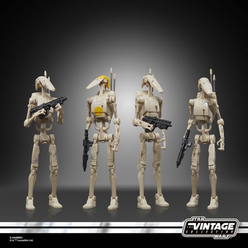 Star Wars Figures - 3.75" Vintage Collection - Ep I TPM - Battle Droid 4-Pack - 5L00
