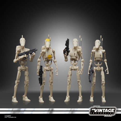 Star Wars Figures - 3.75" Vintage Collection - Ep I TPM - Battle Droid 4-Pack - 5L00
