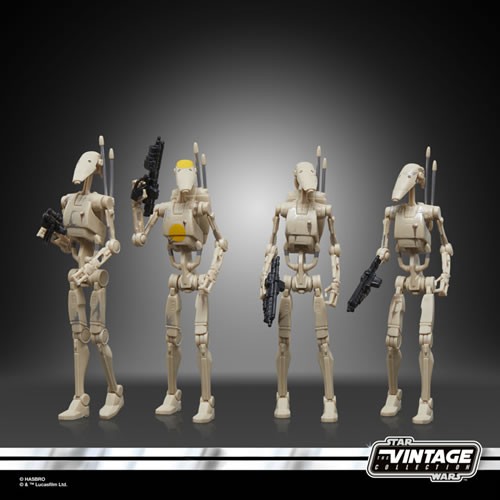 Star Wars Figures - 3.75" Vintage Collection - Ep I TPM - Battle Droid 4-Pack - 5L00