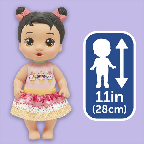 Baby Alive Dolls - Sweet Snacks - Katie Kat Black Hair Baby Doll - 5X00