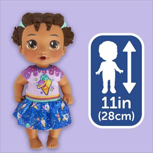 Baby Alive Dolls - Sweet Snacks - Tilly Tinker Black Hair Baby Doll - 5X00