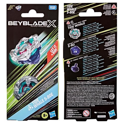 Beyblade X - Tide Whale 5-80E Booster Pack - AX00