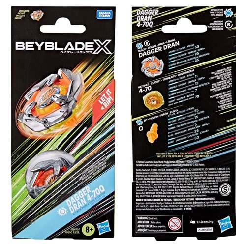 Beyblade X - Dagger Dran 4-70Q Booster Pack - AX00