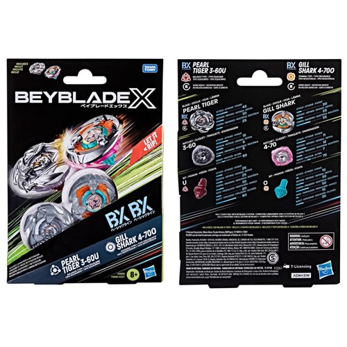 Beyblade X - Gill Shark 4-70O & Pearl Tiger 3-60U Dual Pack - AX00