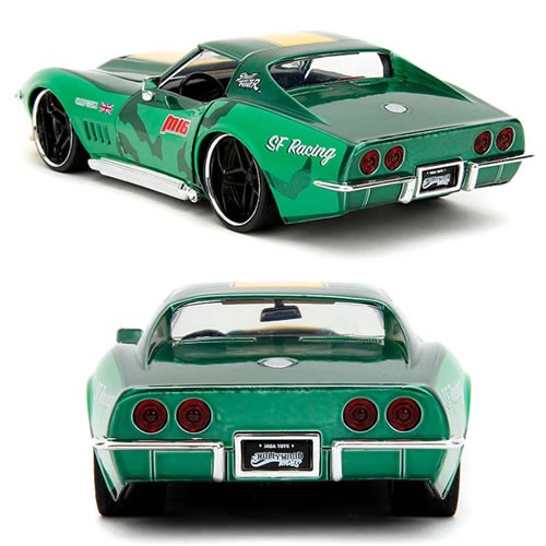 1:24 Scale Diecast - Hollywood Rides - Street Fighter - 1969 Corvette w/ Cammy