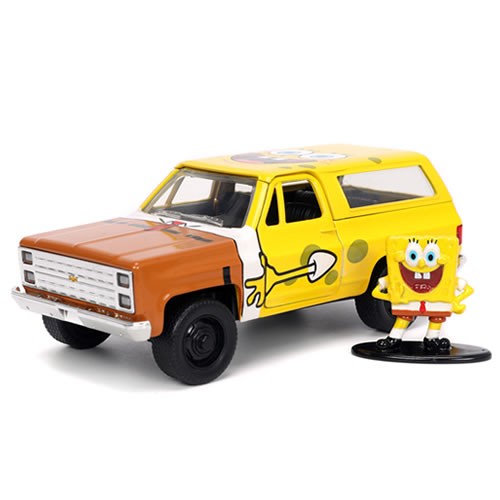 1:32 Scale Diecast - Hollywood Rides - SpongeBob SquarePants - 1980 Chevy K5 Blazer w/ SpongeBob