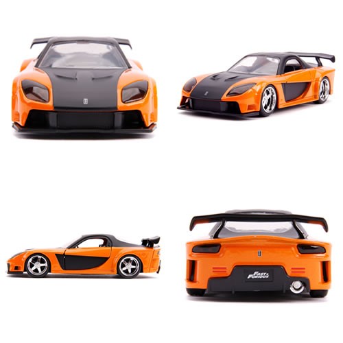 1:32 Scale Diecast - Fast & Furious - Han's Mazda RX-7 & Toyota GR Supra 2-Pack