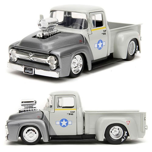 1:24 Scale Diecast - Hollywood Rides - Street Fighter - 1956 Ford F-100 w/ Guile