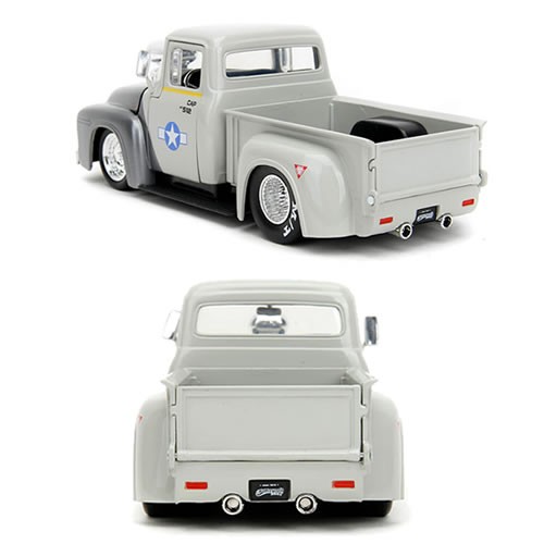 1:24 Scale Diecast - Hollywood Rides - Street Fighter - 1956 Ford F-100 w/ Guile