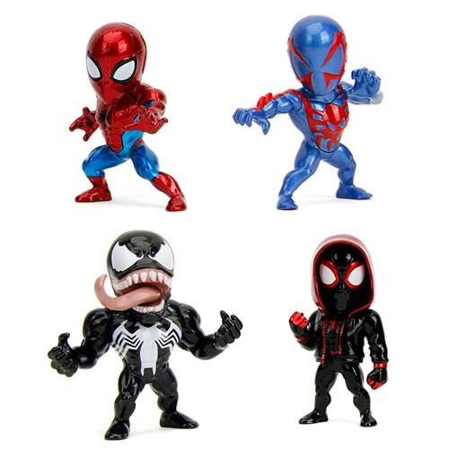 Metalfigs Figures - Marvel - W02 - Spider-Man - 2.5" Figure 4-Pack