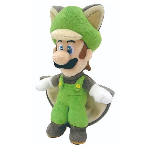 Nintendo Plush - Super Mario Bros. U - 9" Flying Squirrel Luigi