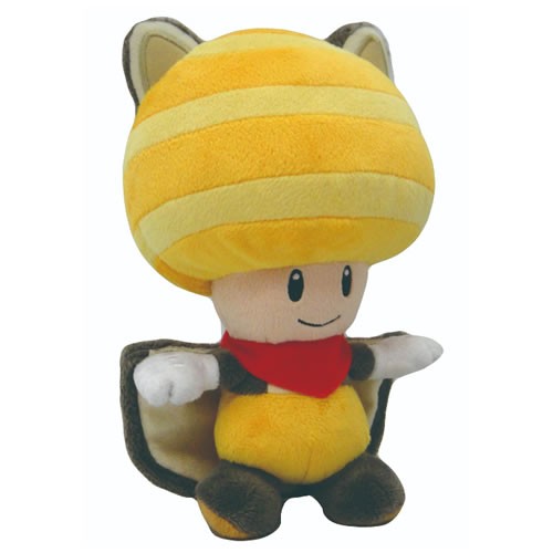 Nintendo Plush - Super Mario - 8" Yellow Flying Squirrel Toad