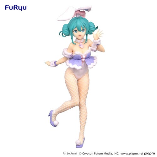Hatsune Miku - BiCute Bunnies Figures - Hatsune Miku White Rabbit (Purple Color Ver.)