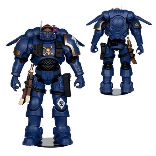 Warhammer 40,000 Figures - S11 - 7" Scale Lieutenant In Phobos Armour (Ultramarines)