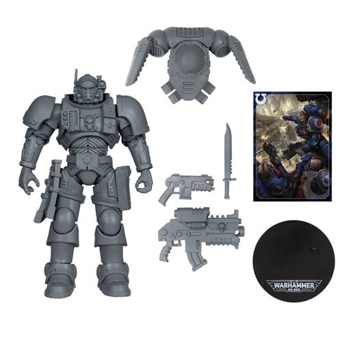 Warhammer 40,000 Figures - S11 - 7" Scale Lieutenant In Phobos Armour (Ultramarines) (Artist Proof)