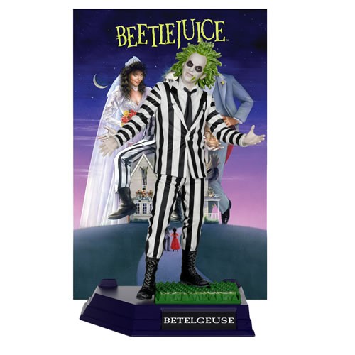 Movie Maniacs Figures - Beetlejuice (1988) - 6" Scale Beetlejuice (Striped) (Posed Fig)