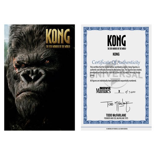 Movie Maniacs Figures - King Kong (2005 Movie) - 6" Scale King Kong (Posed Figure)