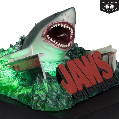 Jaws Statues - 50th Anniversary - 1/48 Scale Jaws w/ Light Up Base (Resin)