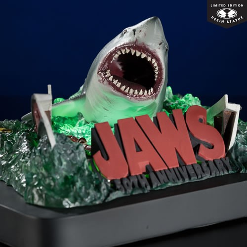 Jaws Statues - 50th Anniversary - 1/48 Scale Jaws w/ Light Up Base (Resin)
