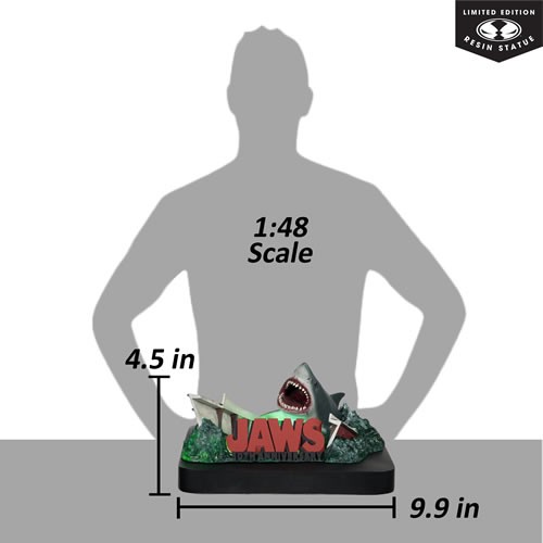 Jaws Statues - 50th Anniversary - 1/48 Scale Jaws w/ Light Up Base (Resin)