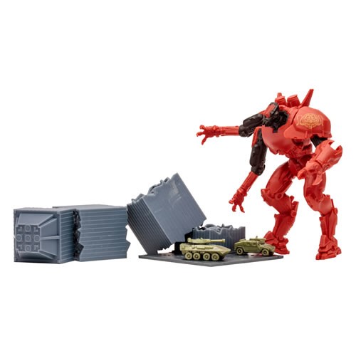 Pacific Rim Figures - 4" Scale Crimson Typhoon (Jaeger) Figure Playset w/ Comic