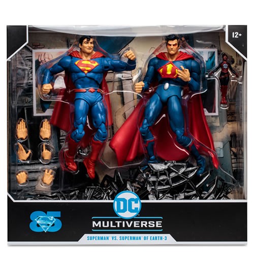 DC Multiverse Figures - 7" Scale Superman Vs Superman Of Earth-3 w/ Atomica Multipack