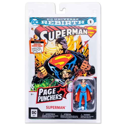 Page Punchers 3" Scale Figure w/ Comic - DC - W01 - Rebirth - Superman w/ Comic