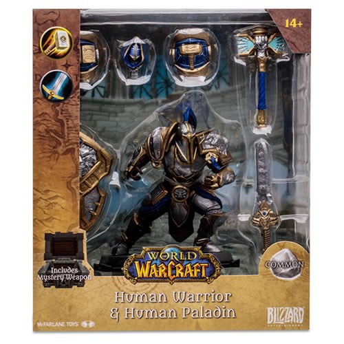 World Of Warcraft Figures - 1/12 Scale Human Warrior & Human Paladin (Common) Posed Figure