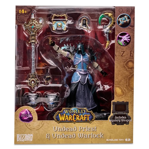 World Of Warcraft Figures - 1/12 Scale Undead Priest & Undead Warlock (Epic) Posed Figure