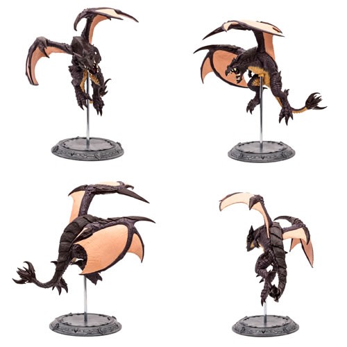 World Of Warcraft Figures - 1/12 Scale Red Highland Drake & Black Proto-Drake Posed Figure 2-Pack