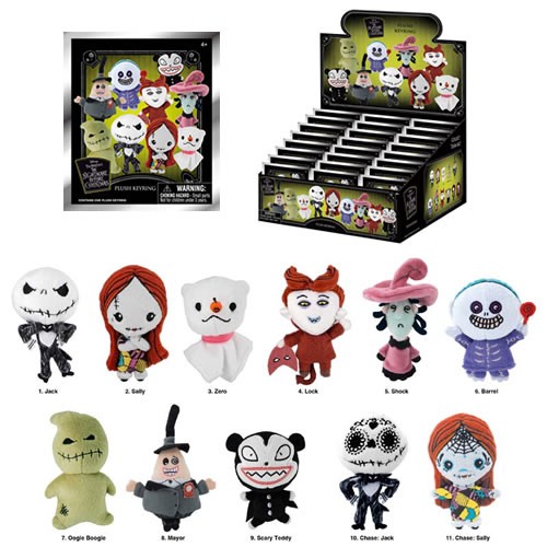 3D Plush Collectible Bag Clips - NBX - 24pc Blind Bag Display