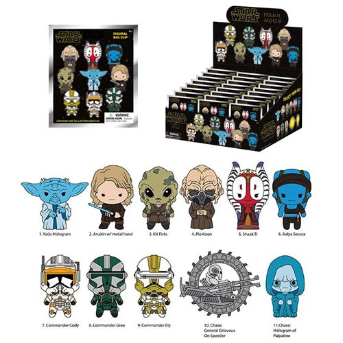 3D Foam Collectible Bag Clips - Star Wars - Ep III ROTS - S01 - 24pc Blind Bag Display