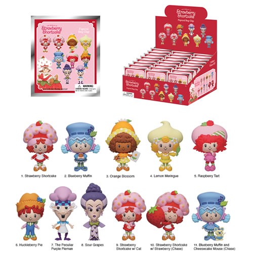 3D Foam Collectible Bag Clips - Strawberry Shortcake - S01 - 24pc Blind Bag Display