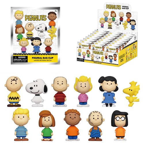 3D Foam Collectible Bag Clips - Peanuts - S01 - 24pc Blind Bag Display