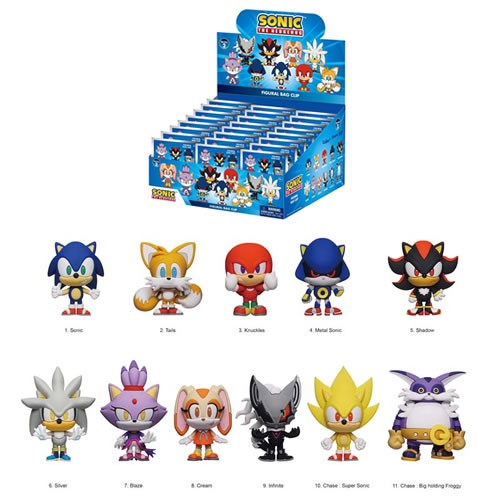 3D Foam Collectible Bag Clips - Sonic -S02 - 24pc Blind Bag Display