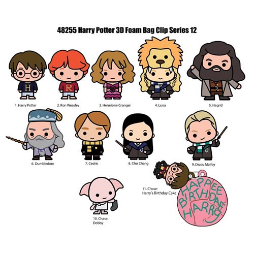 3D Foam Collectible Bag Clips - Harry Potter - S12 - 24pc Blind Bag Display