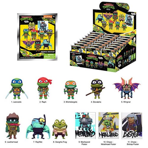 3D Foam Collectible Bag Clips - TMNT - S05 - 24pc Blind Bag Display
