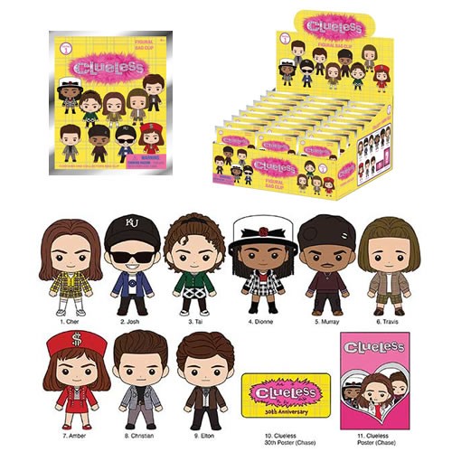 3D Foam Collectible Bag Clips - Clueless 30th Anniversary - S01 - 24pc Blind Bag Display